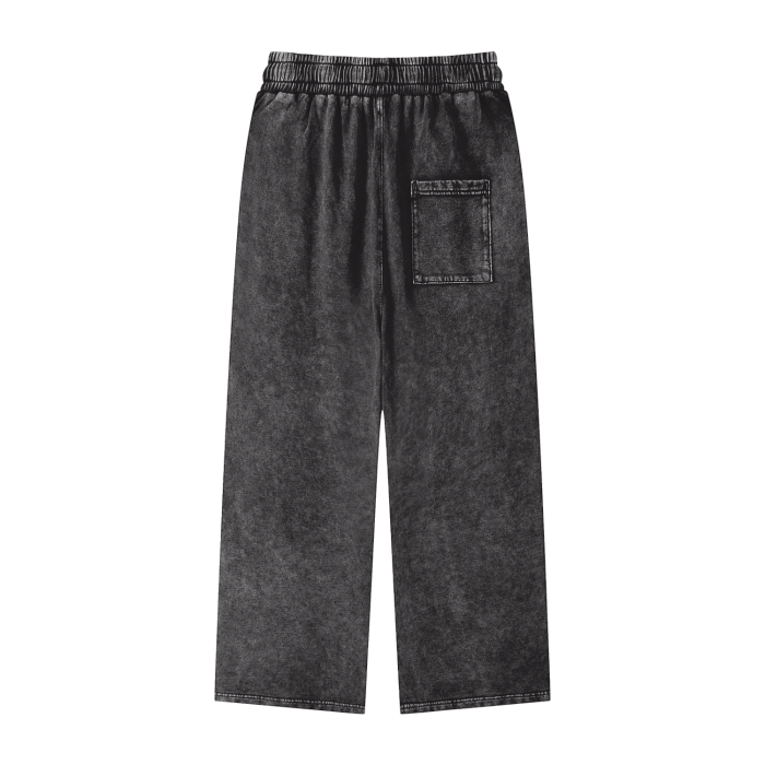 AⱯ - Acid Wash Straight Leg Pants